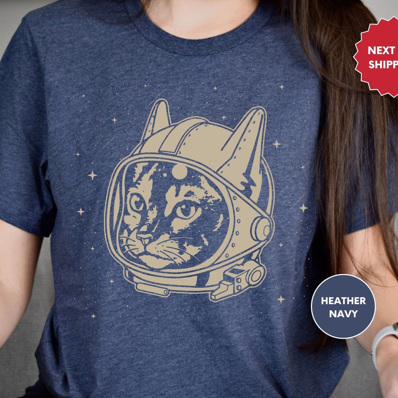 Space Cat Print Men's Sweatshirt