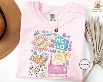 Disney Epcot World Tee, World Languages T-Shirt, Hello Bonjour Aloha Shirt, Disney Family Vacation Shirts, Disneyland Trip Tees