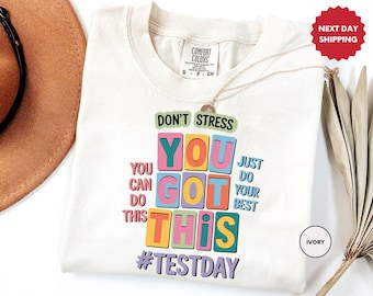 Comfort Colors,You Got This Shirt, Test Day,Back To School Teacher, Teacher Team Shirt, Teacher Testing Shirts, Motivational Teacher Shirt