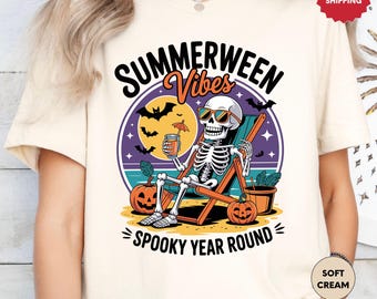 Summerween Shirts, Summer Halloween Shirt, Halloween in Summer T-shirt, Funny Halloween Tee, I Freaking Love Summer Tee, Halloween Gift
