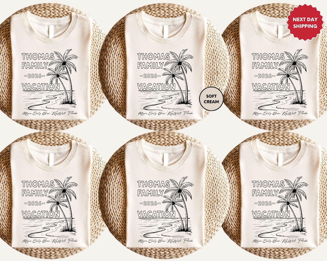 Personalized Family Vacation 2026 Shirt, Custom Family Summer Shirt ...