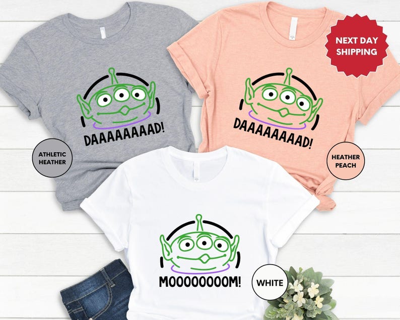 three t - shirts with different designs on them