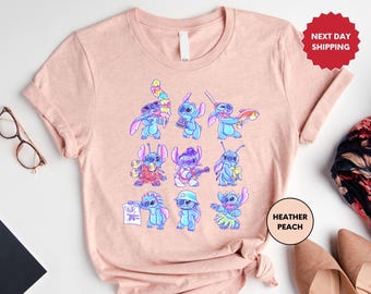 Disney Stitch T-Shirt, Disney Trip Shirt, Party Stitch, Disney Shirt, Stitch Tee, Stitch 2024, Gift for Holiday, Gift for her, Gift for him