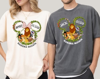 Customized Hakuna Matata T-Shirt, Personalized Animal Kingdom Tee, Lion King Matching Shirt, Disney 2026 Family Trip Shirt, Disney Tee