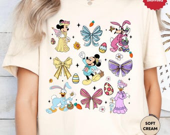 Watercolor Disney Easter Day Shirt, Mickey and Friends Easter Bunny Tee, WDW Easter Day Trip, Family Easter Egg Shirt