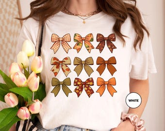 Retro Fall Pumpkin Shirt, Fall Coquette Bow, Fall Shirt, Autumn Pumpkin Tee, Autumn Sublimation Design Fall, Fall Autumn Shirt, Gift for her
