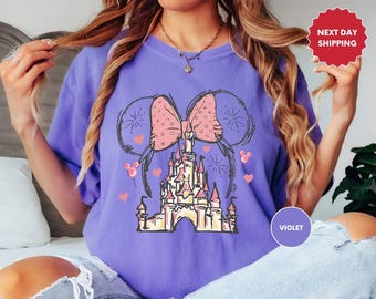 Comfort Colors Disney Minnie Mouse Castle Shirt, Magic Kingdom Family Shirt, Vintage Disney Shirt, Disneyland Shirt, Magical Kingdom