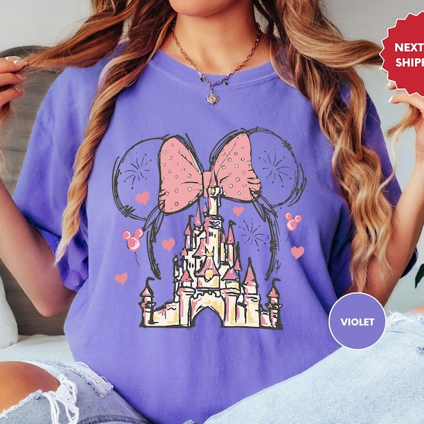 Comfort Colors Disney Minnie Mouse Castle Shirt, Magic Kingdom Family Shirt, Vintage Disney Shirt, Disneyland Shirt, Magical Kingdom