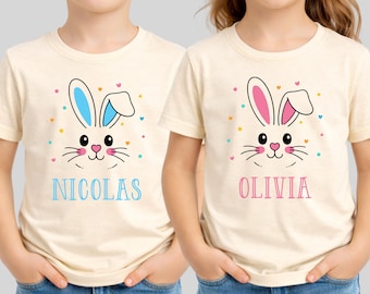 Custom Cute Easter Bunny Shirt, Easter Kids Matching Shirt, Happy Easter Family Tees, Toddler Shirt, Egg Hunter Shirt, Easter Gift Kids