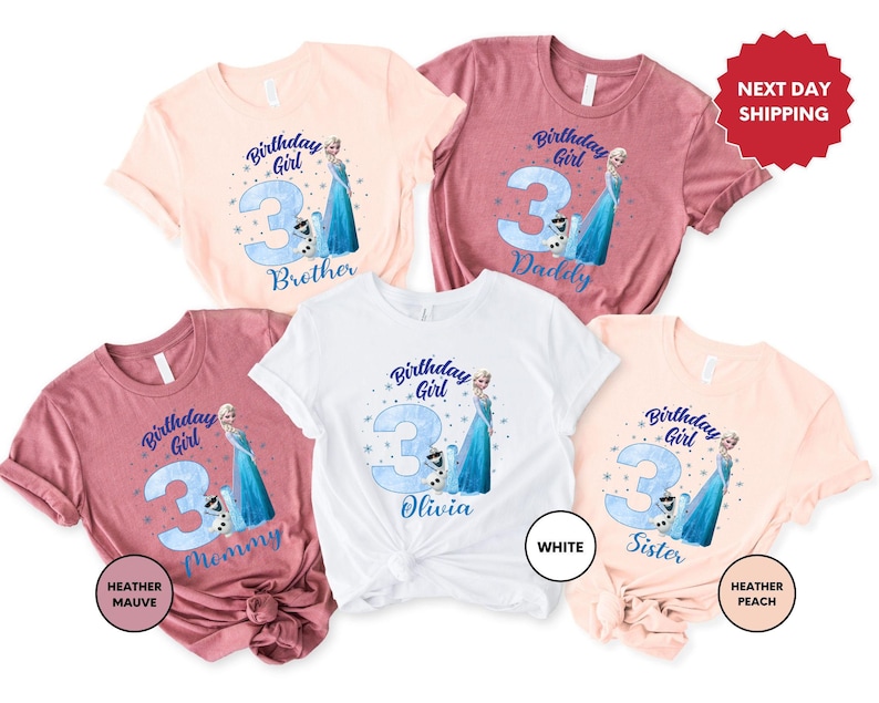 a woman wearing a birthday shirt with the number three on it