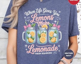 Coquette When life Gives You Lemons Shirt, Funny Make Lemonade T-shirt, Lemonade Shirts, Summer Shirt, Motivational Gift