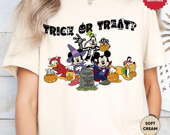Disney Mickey’s Halloween Trick or Treat Candy Co. Shirt, Mickey's Not So Scary Party Tee, Disneyland Halloween Family Party Gift
