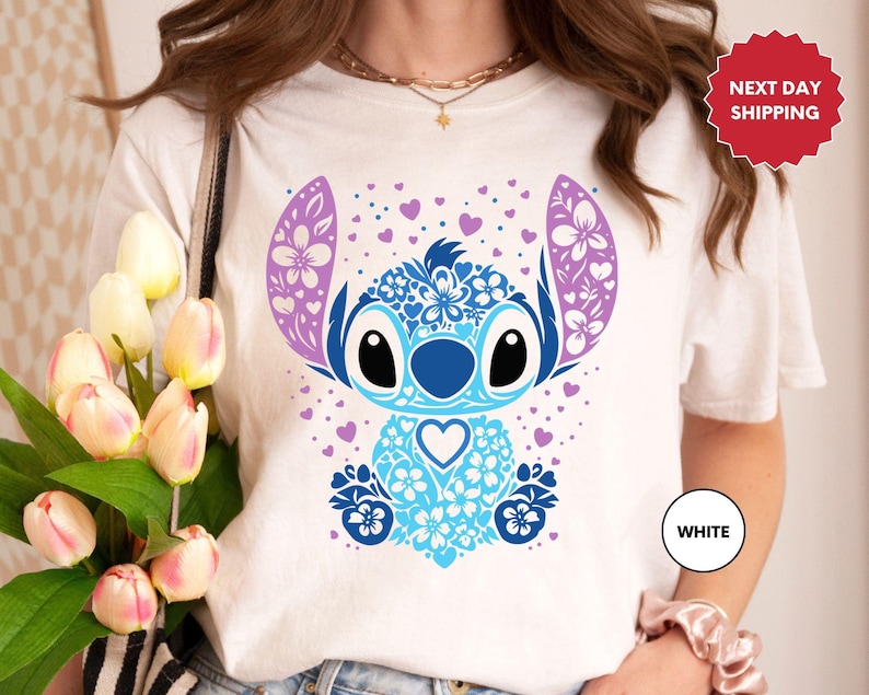 a woman wearing a t - shirt with a stitch stitch stitch stitch stitch stitch stitch