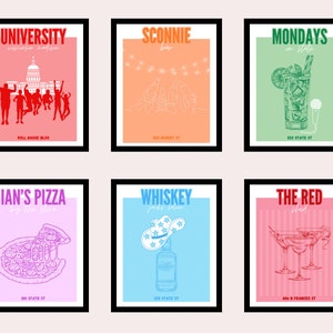 UW Madison Wanddeko, 16er Pack, Wandcollage, digitaler Download