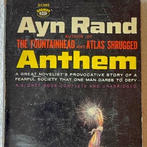 Ayn Rand, Anthem, edição de bolso vintage (1961)