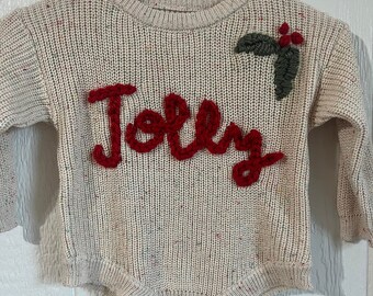 Jolly* Hand Baby Embroidered Sweater Jumper/Romper