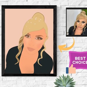 Personalisiertes Digitales Foto Portrait Illustration Personalisierte Cartoon Foto Illustration Personalisierte Cartoon Zeichnung Portrait Familie Geschenk