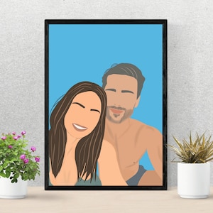 Faceless Portrait Custom Digital Faceless Portrait Illustration Personalised Cartoon Photo Personalised Cartoon Drawing Portrait Family Gift