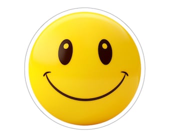 Kiss-Cut Stickers | Smiley Face by HappyFunDesign