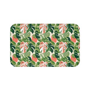 Tropical Leaves Bath Mat