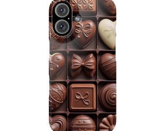 Slanke iPhone-telefoonhoes - Handgemaakte chocolaatjes | Superdun, glanzende afwerking, geschikt voor draadloos opladen!