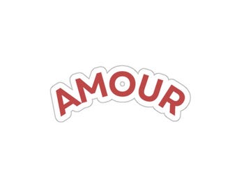 AMOUR Kiss-Cut Stickers by HappyFunDesign
