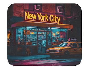 Mouse Pad Bodega Pop Art by HappyFunDesign - Stylish, Durable & Smooth for Work and Play