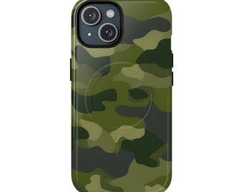 iPhone Case – Camouflage, Magnetic Dual-Layer Protective Cover