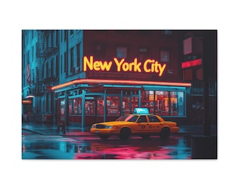 NYC Bodega Pop Art Canvas – Street Scene Wall Decor