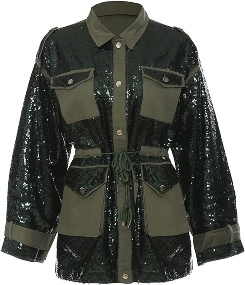 SEQUIN JACKET GREEN main image 0