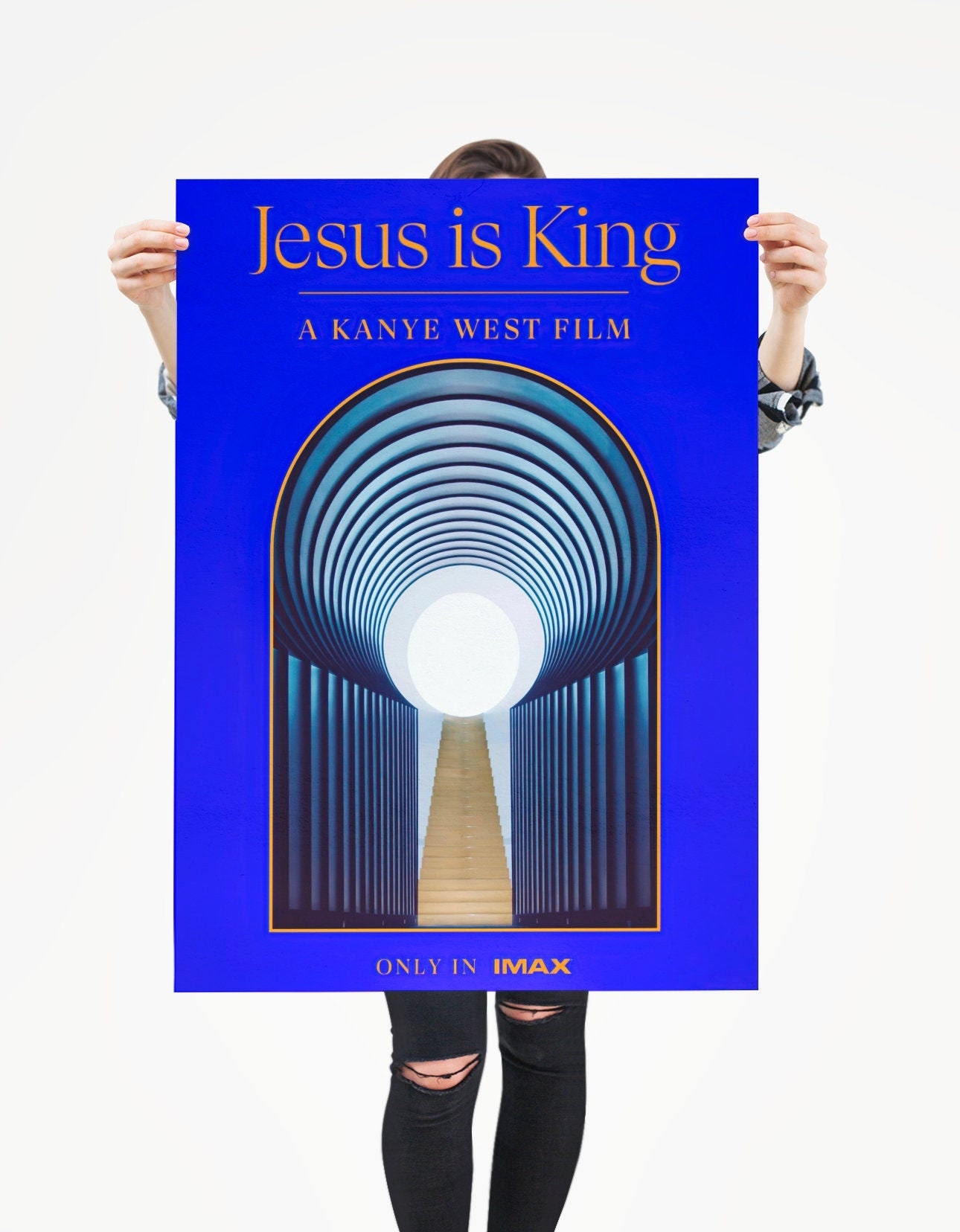 年末のプロモーション大特価！ - Poster West Kanye Jesus Vertical Matte Premium / King is ミュージシャン