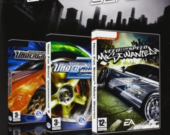 Need For Speed Combo 3 en 1 Collection Edition Jeux PC Téléchargement numérique instantané Jeu de course Windows rétro pour Windows 10 8 7