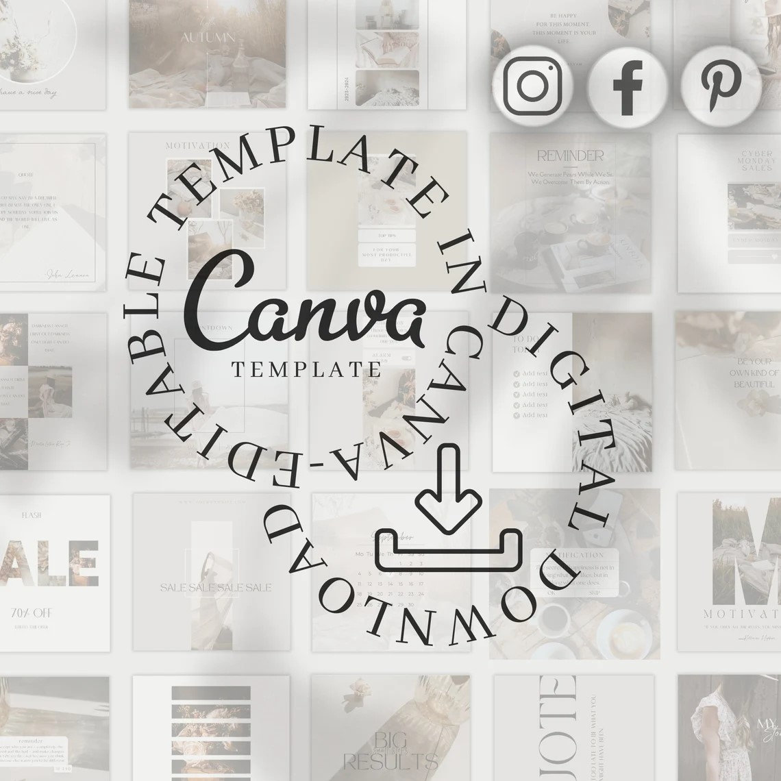 Paquete de 6000 plantillas de Canva Plantilla de publicaciones e ...