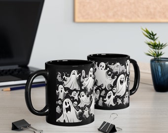 Ghouly Ghosts 11oz Black Mug