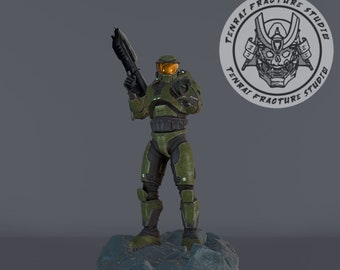 Hyper detailed statue of Master Chief Mk V CE Version.