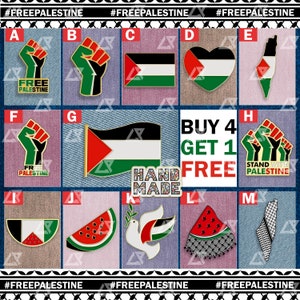 Set di spille smaltate a forma di anguria, spille smaltate con bandiera palestinese, spille commemorative per bavero, spille per zaino, supporto arabo-musulmano per la Palestina a Gaza, kefiah.