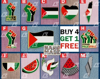 Watermelon Palestine Enamel Pin Set Flag Enamel Pins Arab Muslim Palestine Support Gaza Keffiyeh Memorial Lapel Pin Backpack Pins Set