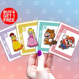 Princess Daisy Game Enamel Pin Gift Funny Enamel Pin Set Cute Anime Pin Kawaii Bag Pins Lapel Pin Set Ita Bag Pin Backpack Pins Set