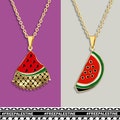 Watermelon Palestine Necklace Arabic Necklaces Gift Save Palestine Arab Muslim Free Palestine Protest Memorial Necklace Muslim Jewelry product logo