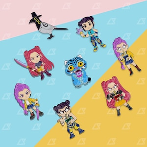 Huntrix Fans Funny Enamel Pin Superheroes Girls Anime Enamel Pin Cute Anime Pins Kawaii Anime Pins Decorative Pin Cute Bag Pin Anime Pin Set
