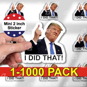 100 stuks I Did That Trump-stickerpakket, anti-Trump-sticker, Trump Eclipse, Meme-sticker, FDT, antiracistisch, liberale stickers