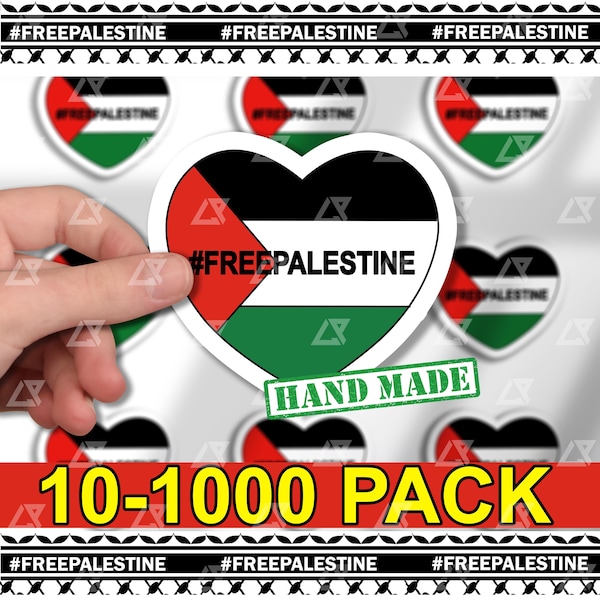 Free Palestine Heart Stickers Bulk Stickers Palestine Flag Arab Muslim Inspiring Laptop Stickers Wholesale Stickers Waterbottle Sticker Pack