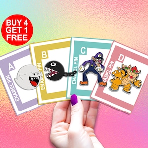 Bowser Game Enamel Pin Gift Funny Enamel Pin Set Cute Anime Pin Kawaii Bag Pins Lapel Pin Set Ita Bag Pin Backpack Pins Set