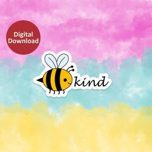 Be Kind Bee デジタル ダウンロード PNG