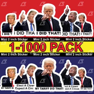 50pcs Anti Trump Sticker Variety Pack, I Did That Trump, Tariff Trump, Meme Sticker, Fdt, Anti Racist, Liberal Stickers