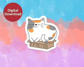 Si me queda bien, me siento, gato, descarga digital PNG