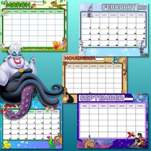 EDITABLE 2024 Printable Kid's Calendar, 2025 Printable Fillable Monthly ...