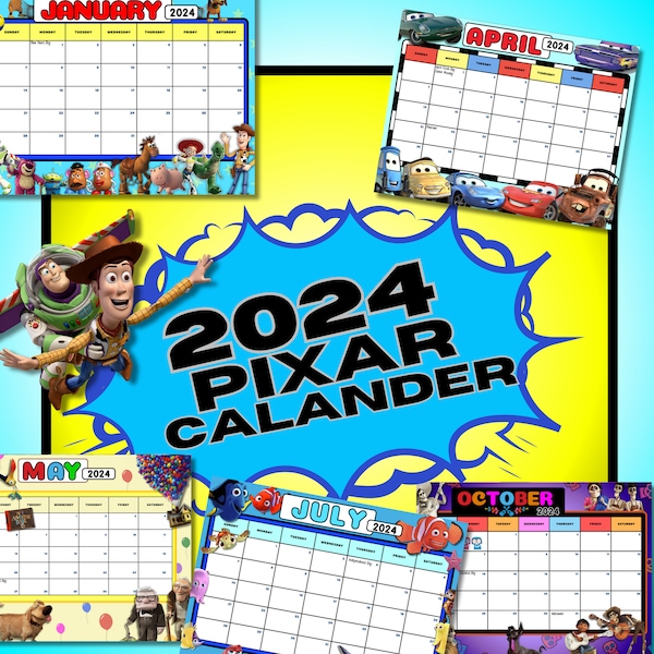 2024 EDITABLE Printable Kid's Calendar,Printable Fillable Monthly Calendar, Classroom Decor, 12 Month Digital Planner, Homeschooling, Fun