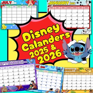 EDITABLE  Printable Kid's 2025 Calendar,  Monthly 2026 Calendar Template, Classroom Decor, 12 Month Digital Planner, Homeschooling