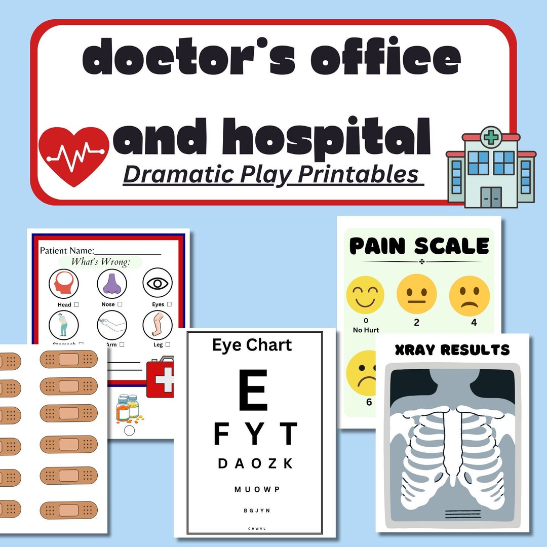 Hospital Doctor Kids Dramatic Play Fun Toddler Pretend Play Etsy